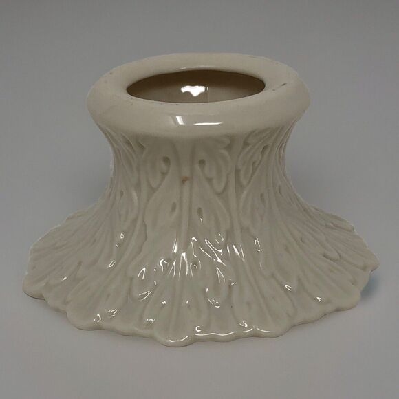 Lenox Woodland Collection Candlestick Holders VTG Ivory Embossed Elegant USA - Picture 9 of 12